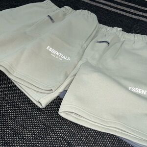 Essentials Gray Athletic Shorts with Elastic Waistband